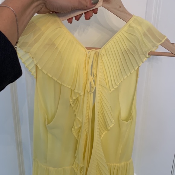 Zara yellow chiffon maxi dress - Picture 3 of 3